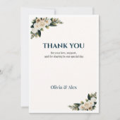 Classic Greenery Wedding Thank You Kaart (Voorkant)