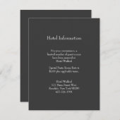 Classic Grey Bar Mitzvah Informatie Kaart (Voorkant / Achterkant)