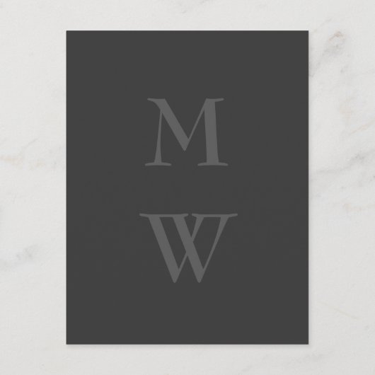 Classic Grey Bar Mitzvah Informatie Kaart (Achterkant)