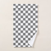 Classic grey checkerboard bad handdoek (Handdoek)