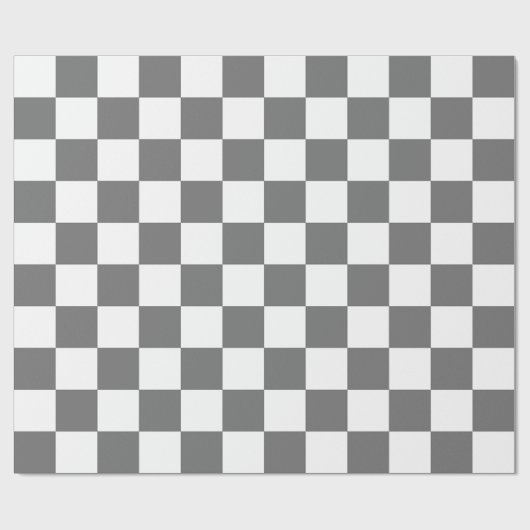 Classic Grey checkerboard  Cadeaupapier (Vlak)