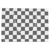 Classic grey checkerboard groot cadeauzakje (Achterkant)