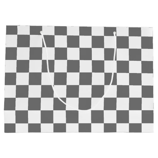 Classic grey checkerboard groot cadeauzakje (Achterkant)