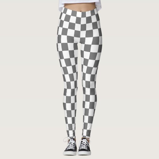 Classic grey checkerboard leggings (Voorkant)