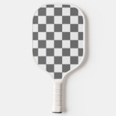 Classic Grey checkerboard Pickleball Paddle (Achterkant)