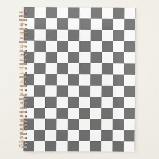 Classic grey checkerboard planner (Voorkant)
