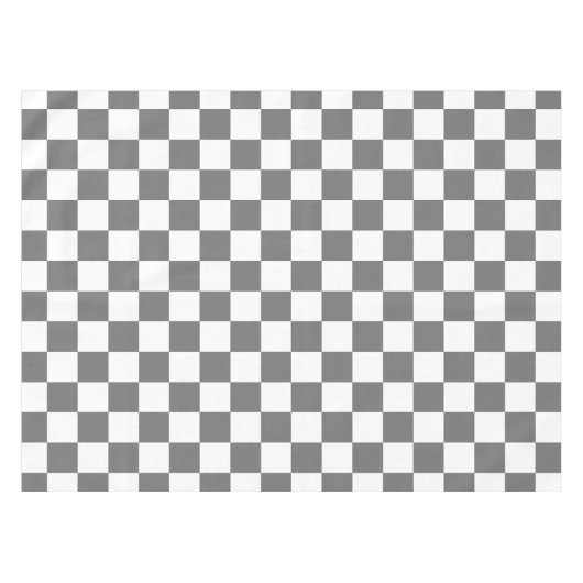 Classic grey checkerboard tafelkleed (Voorkant (Horizontaal))