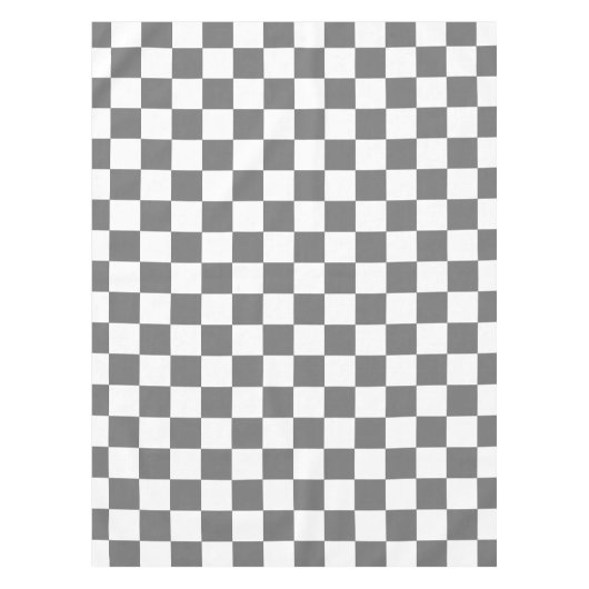 Classic grey checkerboard tafelkleed (Voorkant)