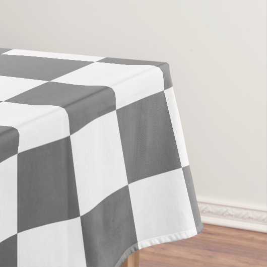 Classic grey checkerboard tafelkleed (Voorbeeld)