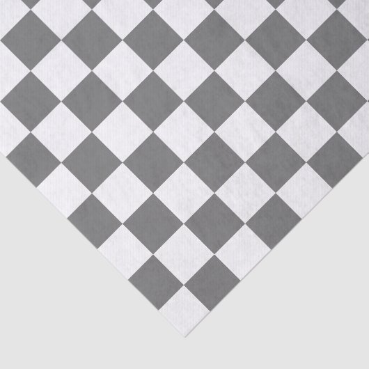 Classic Grey checkerboard Tissuepapier (Detail)