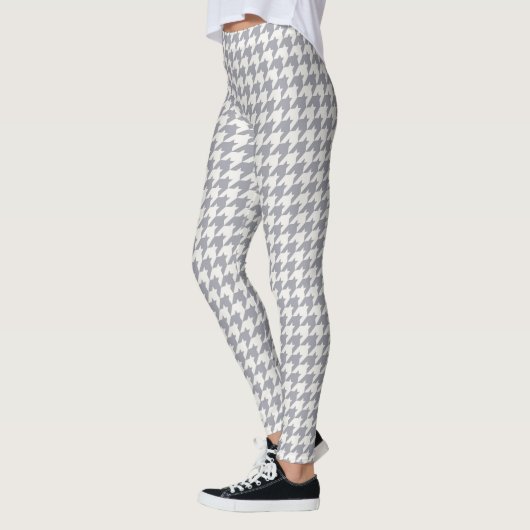 Classic Grey Houndstooth Pattern-Leggings Leggings (Links)