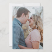 Classic Grey Leaves Crest Monogram Weddenfoto Save The Date (Achterkant)