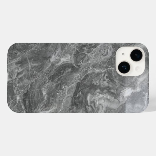 Classic Grey Marble Stone Texture iPhone Case (Achterkant (horizontaal))