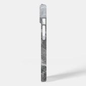 Classic Grey Marble Stone Texture iPhone Case (Achterkant / Links)