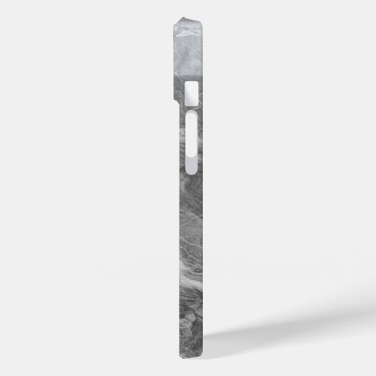 Classic Grey Marble Stone Texture iPhone Case (Achterkant / Links)