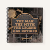 Classic Grey Metal Legend Pensioen Gastenboek Notitieboek (Voorkant)