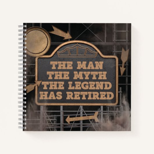 Classic Grey Metal Legend Pensioen Gastenboek Notitieboek (Voorkant)