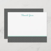Classic Grey Polka Dot Bedankt Opmerking Kaarten (Voorkant / Achterkant)