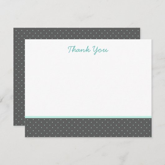 Classic Grey Polka Dot Bedankt Opmerking Kaarten (Voorkant / Achterkant)