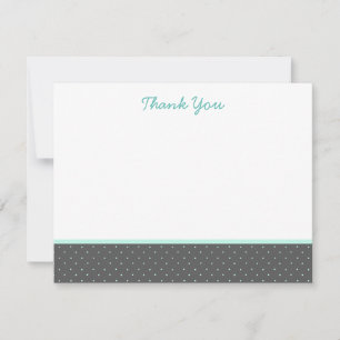 Classic Grey Polka Dot Bedankt Opmerking Kaarten