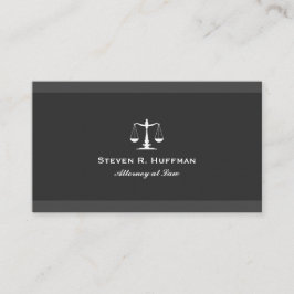 Classic Grey Stripe Attorney at law Justice Scale Visitekaartje