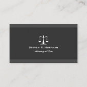 Classic Grey Stripe Attorney at law Justice Scale Visitekaartje (Voorkant)