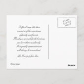 Classic Grey Sympathy Dank u Briefkaart (Achterkant)