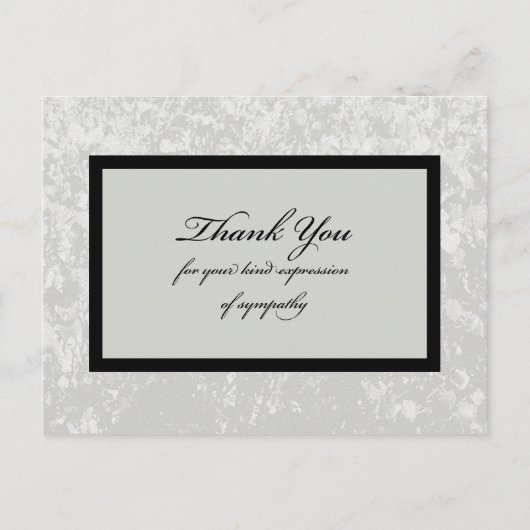 Classic Grey Sympathy Dank u Briefkaart (Voorkant)