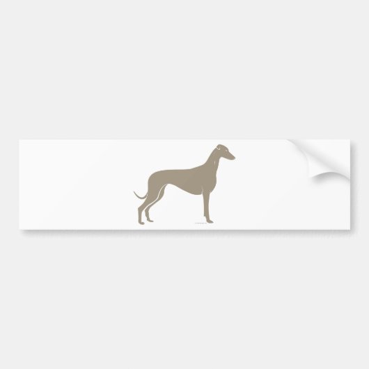 Classic Greyhound Silhouette Bumpersticker (Voorkant)
