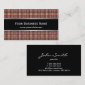 Classic Grid Pattern Black Belt Visitekaartje (Voorkant / Achterkant)