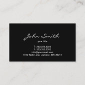 Classic Grid Pattern Black Belt Visitekaartje (Achterkant)