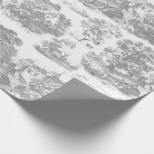 Classic Grijs  Frans Chateau Toile Cadeaupapier (Hoek)