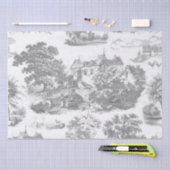 Classic grijs Frans Country Toile Tissuepapier (Craft)