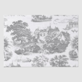 Classic grijs  Frans Country Toile Tissuepapier