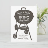 Classic Grill BBQ Baby shower Kaart (Staand voorkant)