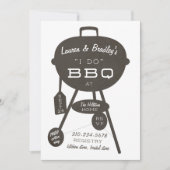 Classic Grill Ik Doe BBQ Verlovingsfeest Kaart (Voorkant)