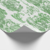 Classic Groen  Frans Chateau Toile Cadeaupapier (Hoek)