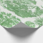 Classic Groen  Frans Chateau Toile Cadeaupapier (Hoek)