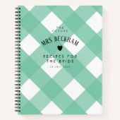 Classic Groen Gingham Vrijgezellenfeest Cadeaurece Notitieboek (Voorkant)