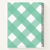 Classic Groen Gingham Vrijgezellenfeest Cadeaurece Notitieboek (Achterkant)