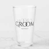 Classic Groom Tumbler Glass (Achterkant)