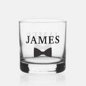 Classic Groomsman Bow Stropdas Stemless wijnglas Whisky Glas (Voorkant)