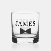 Classic Groomsman Bow Stropdas Stemless wijnglas Whisky Glas (Achterkant)