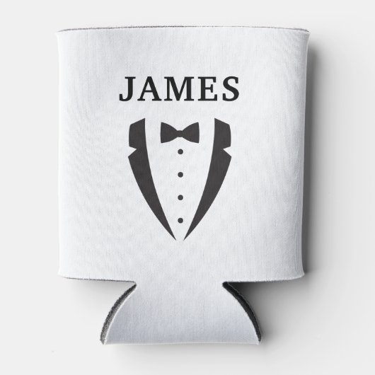 Classic Groomsman Bow Stropdas Tuxedo Blikjeskoeler (Voorkant)