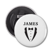 Classic Groomsman Bow Stropdas Tuxedo Button Flesopener (Voorkant)