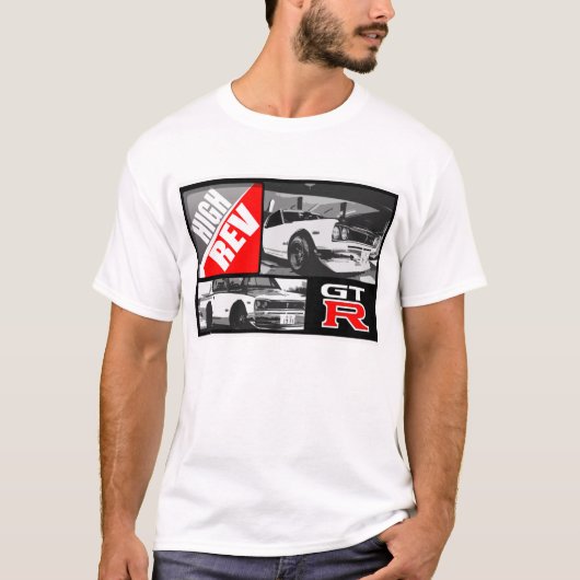 Classic GTR-T-shirt met hoge Rev. T-shirt (Voorkant)