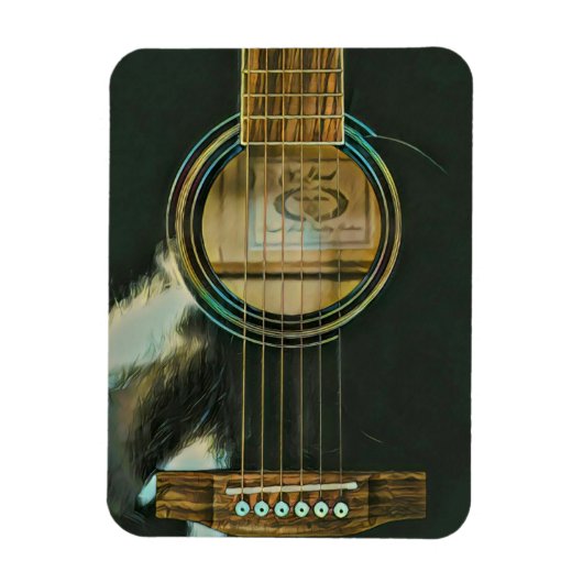 Classic guitar gift for dad magneet (Verticaal)