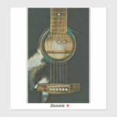 Classic guitar gift for dad sticker (Vel)