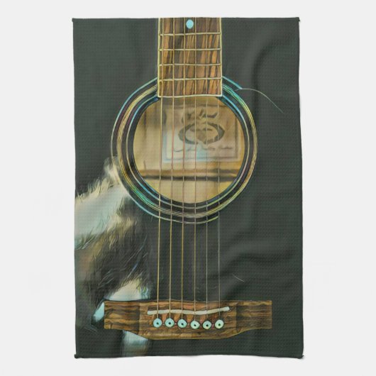 Classic guitar gift for dad theedoek (Verticaal)
