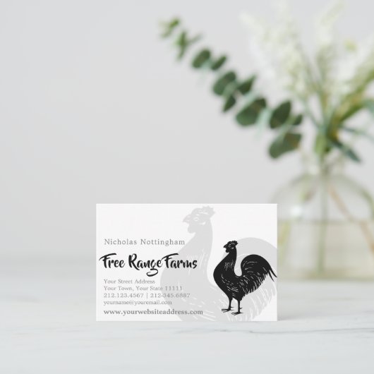 Classic Haan Poultry Boerderij of Restaurant Visitekaartje (Staand voorkant)